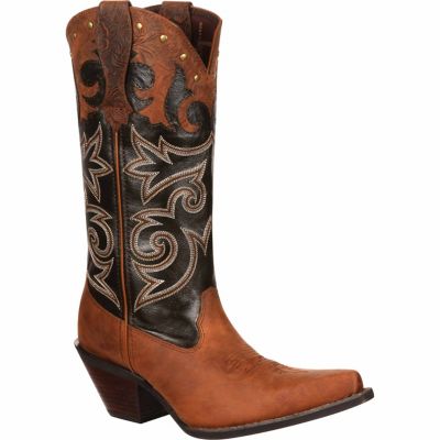 Durango Women's 12 in. Underlay Crush Western Boots, Distressed Brown, DRD0066