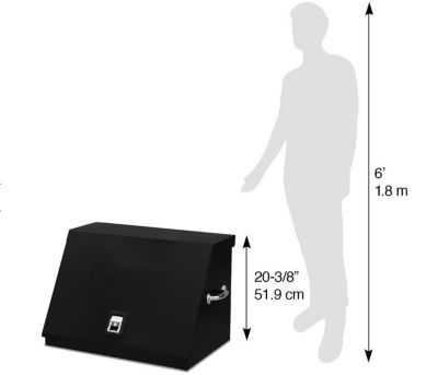 Image showing  19 in. x 30 in. x 20-3/8 in. Portable Top Chest, Black, 85.98 lb., 500 lb. Capacity