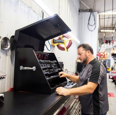 Image showing 10 th Montezuma 19 in. x 30 in. x 20-3/8 in. Portable Top Chest, Black, 85.98 lb., 500 lb. Capacity