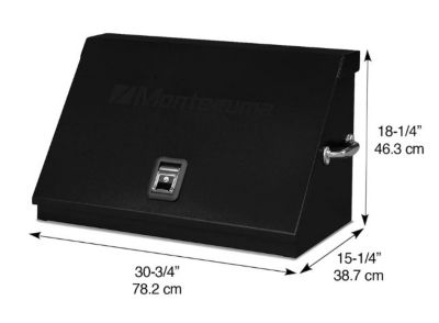 Image showing 7 th Montezuma 15-1/4 in. x 30-3/4 in. x 18-1/4 in. Portable Steel Toolbox, Black, 66.14 lb., 500 lb. Capacity