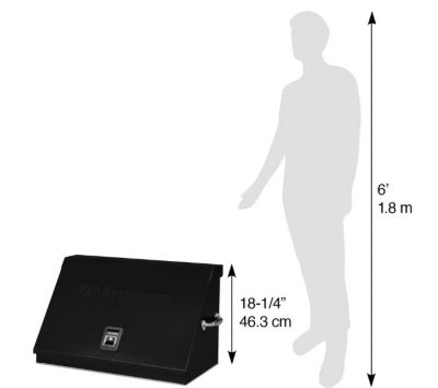 Image showing 8 th Montezuma 15-1/4 in. x 30-3/4 in. x 18-1/4 in. Portable Steel Toolbox, Black, 66.14 lb., 500 lb. Capacity