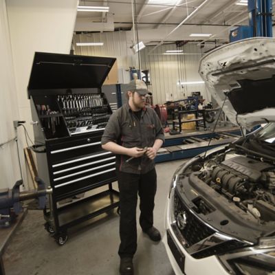 Image showing 16 th Montezuma 15-1/4 in. x 30-3/4 in. x 18-1/4 in. Portable Steel Toolbox, Black, 66.14 lb., 500 lb. Capacity