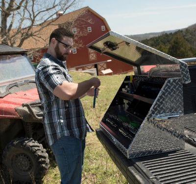 Image showing 7 th Montezuma 15-5/8 in. x 31 in. x 18-1/4 in. Portable Aluminum Tool Box, 52.91 lb., 500 lb. Capacity