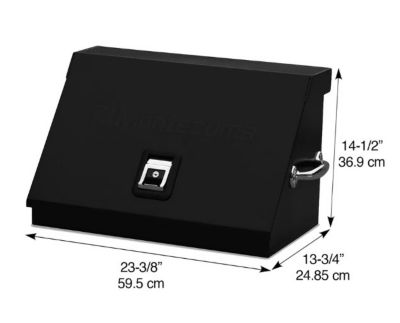 Image showing  15-1/4 in. x 23-7/10 in. x 18-1/4 in. Portable Steel Tool Box, Black, 66.14 lb., 500 lb. Capacity