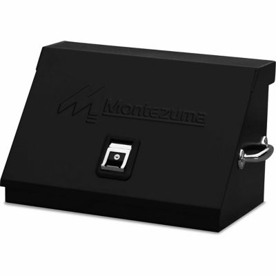 Image showing 6 th Montezuma 15-1/4 in. x 23-7/10 in. x 18-1/4 in. Portable Steel Tool Box, Black, 66.14 lb., 500 lb. Capacity