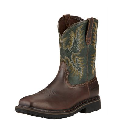 Ariat Men's Sierra Wide Square Steel Toe Work Boots, Dark Brown I bought these boots for my man that works in construction