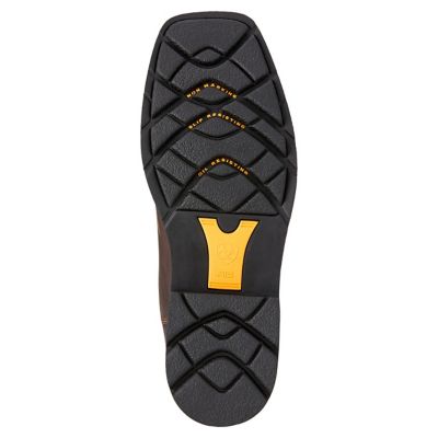 Image showing  Men's Sierra Wide Square Steel Toe Work Boots, Dark Brown