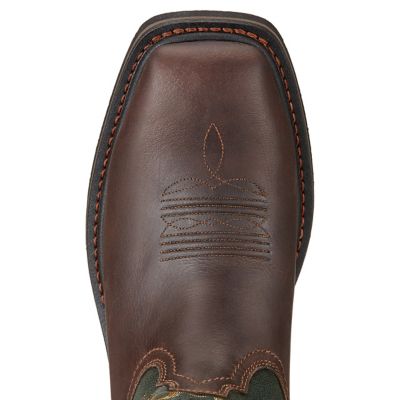 Image showing  Men's Sierra Wide Square Steel Toe Work Boots, Dark Brown
