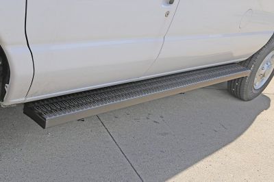Image showing 5 th Dee Zee 77 in. Rough Step Steel Running Boards, Black