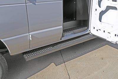 Image showing 5 th Dee Zee Rough Step Steel Running Boards, 90 in., Black