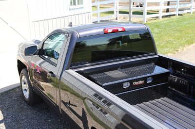 Image showing 4 th Dee Zee 46 in. x 16 in. x 19 in. Red Label Portable Utility Chest, 8 cu. ft., Black Tread