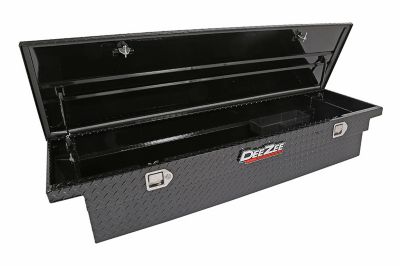 Image showing  70 in. Red Label Lo-Pro Crossover Single-Lid Truck Tool Box, 8 cu. ft., Black Tread