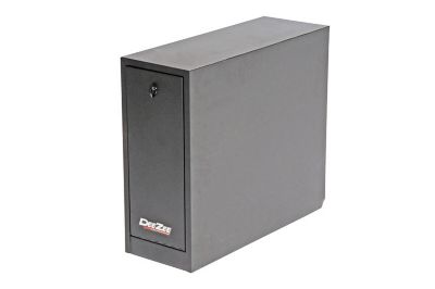 Image showing  20-1/2 in. x 8-1/2 in. x 18-7/8 in. Texture Black Steel Wheel Well Truck Tool Box with Drawers, 1.9 cu. ft.