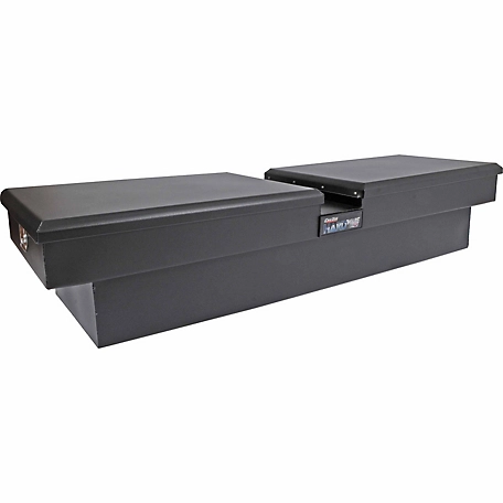 Dee Zee 20 in. x 12 in. Hardware Series Double-Lid Gull Wing Crossover Tool Box, 8.4 cu. ft., Textured Black