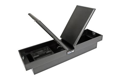 Image showing 1 th Dee Zee 20 in. x 12 in. Textured Black Hardware Series Double-Lid Gull Wing Crossover Tool Box, 8.4 cu. ft.