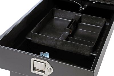 Image showing 2 th Dee Zee 20 in. x 12 in. Textured Black Hardware Series Double-Lid Gull Wing Crossover Tool Box, 8.4 cu. ft.