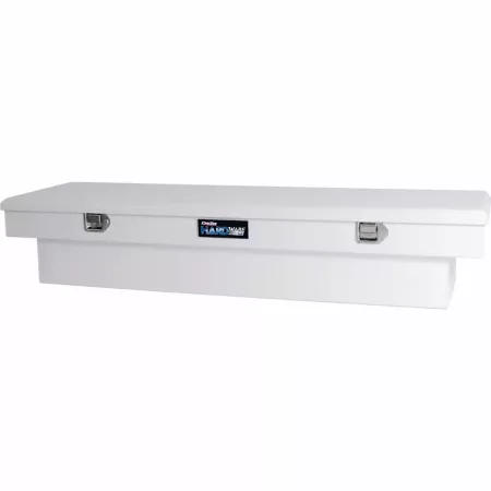 Dee Zee 70 in Steel Hardware Series Single Lid Crossover Tool Box Crinkle White Crossover Truck Tool Boxes