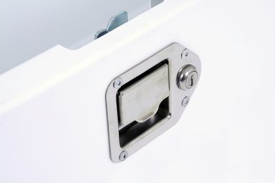 Image showing 7 th Dee Zee 70 in Steel Hardware Series Single-Lid Crossover Tool Box, Wrinkle White