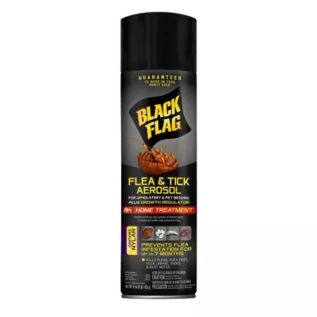 Black Flag 16 oz Flea and Tick Spray for Pet Upholstery and Bedding with Growth Regulator Home Treatment Insecticides