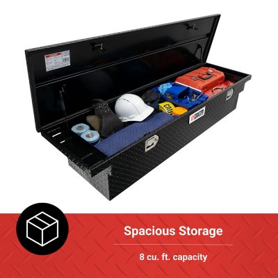 Image showing  8 cu. ft. Aluminum Low-Profile Crossover Truck Tool Box for Full-Size Trucks, 70 in. x 20 in., Black
