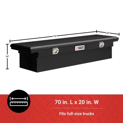 Image showing  8 cu. ft. Aluminum Low-Profile Crossover Truck Tool Box for Full-Size Trucks, 70 in. x 20 in., Black