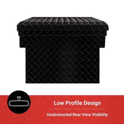 Image showing  8 cu. ft. Aluminum Low-Profile Crossover Truck Tool Box for Full-Size Trucks, 70 in. x 20 in., Black
