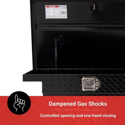 Image showing 5 th Tractor Supply 8 cu. ft. Aluminum Low-Profile Crossover Truck Tool Box for Full-Size Trucks, 70 x 20in., Black