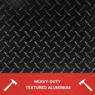 Image showing 8 th Tractor Supply 8 cu. ft. Aluminum Low-Profile Crossover Truck Tool Box for Full-Size Trucks, 70 x 20in., Black