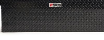 Tractor Supply 70 in. x 20 in. x 18.25 in. Low-Profile Full-Size Single-Lid Truck Tool Box with Push Buttons, Black