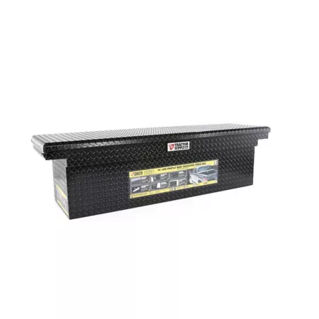 Tractor Supply 70 in x 20 in x 18.25 in Black Low Profile Single Lid Truck Tool Box with Push Buttons Crossover Truck Tool Boxes