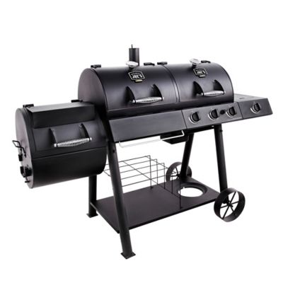 Oklahoma Joe s 3 Burner Longhorn Gas and Charcoal Combination Smoker and Grill 36 000 BTU 1 060 sq. in. at Tractor Supply Co