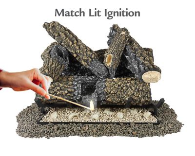 Image showing 5 th Pleasant Hearth 24 in. Arlington Ash Vented Gas Log Set, 55,000 BTU