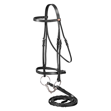 Tough-1 Laced Rein Snaffle Bridle