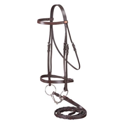 Tough-1 Laced Rein Snaffle English Bridle