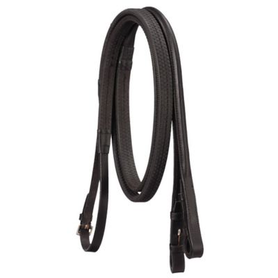 Tough-1 Raised Leather Reins with Rubber Grip, 5/8 in. x 54 in.