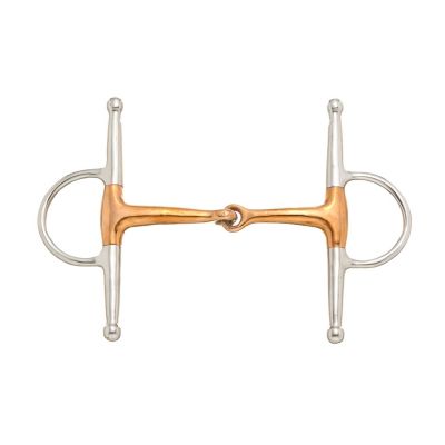 Tough1 Copper Mouth Full-Cheek Snaffle Bit, 5 in. Mouthpiece