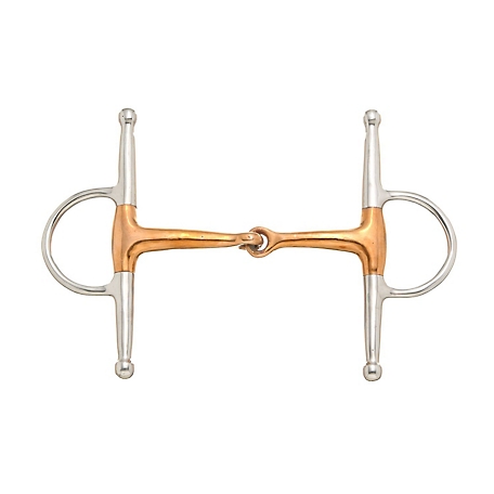 Tough-1 5-3/4 in. Full-Cheek Snaffle Bit with 5 in. Copper Mouthpiece