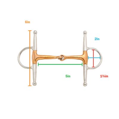 Image showing  Copper Mouth Full-Cheek Snaffle Bit, 5 in. Mouthpiece