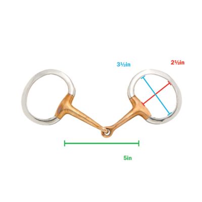 Image showing  Copper Mouth Eggbutt Snaffle Bit, 5 in. Mouthpiece