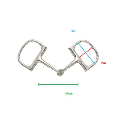 Image showing  Barrel Mouth D-Ring Snaffle Bit, 4-1/2 in. Mouthpiece