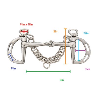 Image showing  Slotted Kimberwick Snaffle Bit, 5 in. Mouthpiece