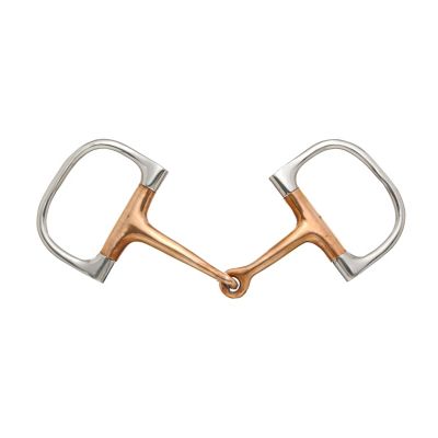 Tough-1 D-Ring Snaffle Bit with 5 in. Copper Barrel Mouthpiece