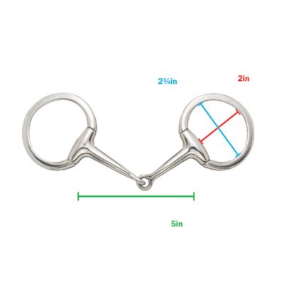 Image showing  Eggbutt Snaffle Bit, 5 in. Mouthpiece