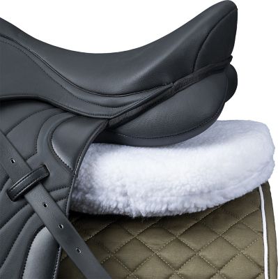 Image showing 2 th Tough1 EquiRoyal Keyhole Saddle Pad Seat Riser/Fleece Cover Set for Flat Jumping Saddles