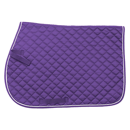 Tough-1 EquiRoyal Square Quilted Cotton Comfort English Saddle Pad, 24 in. Spine, 20 in. Drop