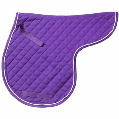 Tough1 EquiRoyal Contour Quilted Cotton Comfort All-Purpose English Saddle Pad with Nylon Girth/Billet Straps
