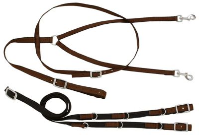 Tough-1 Nylon German Martingale Reins