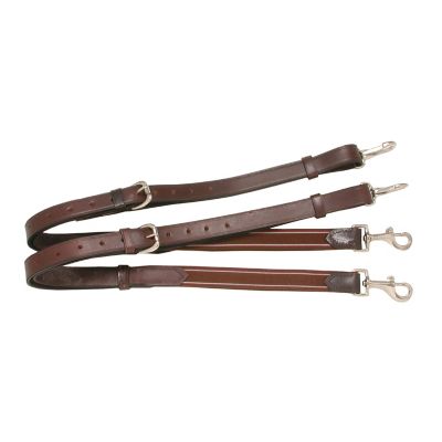 Tough-1 Leather Side Reins with Elastic End