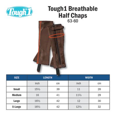 Image showing 3 th Tough1 Unisex Breathable Half Chaps