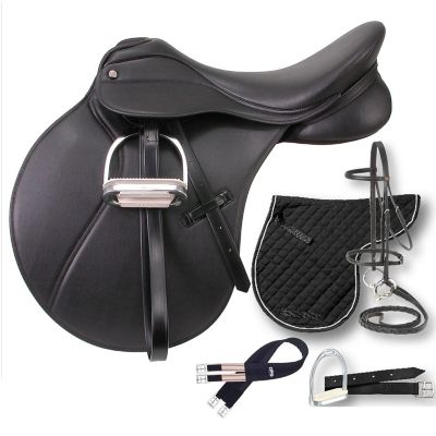 Tough-1 Newport All-Purpose English Saddle Set